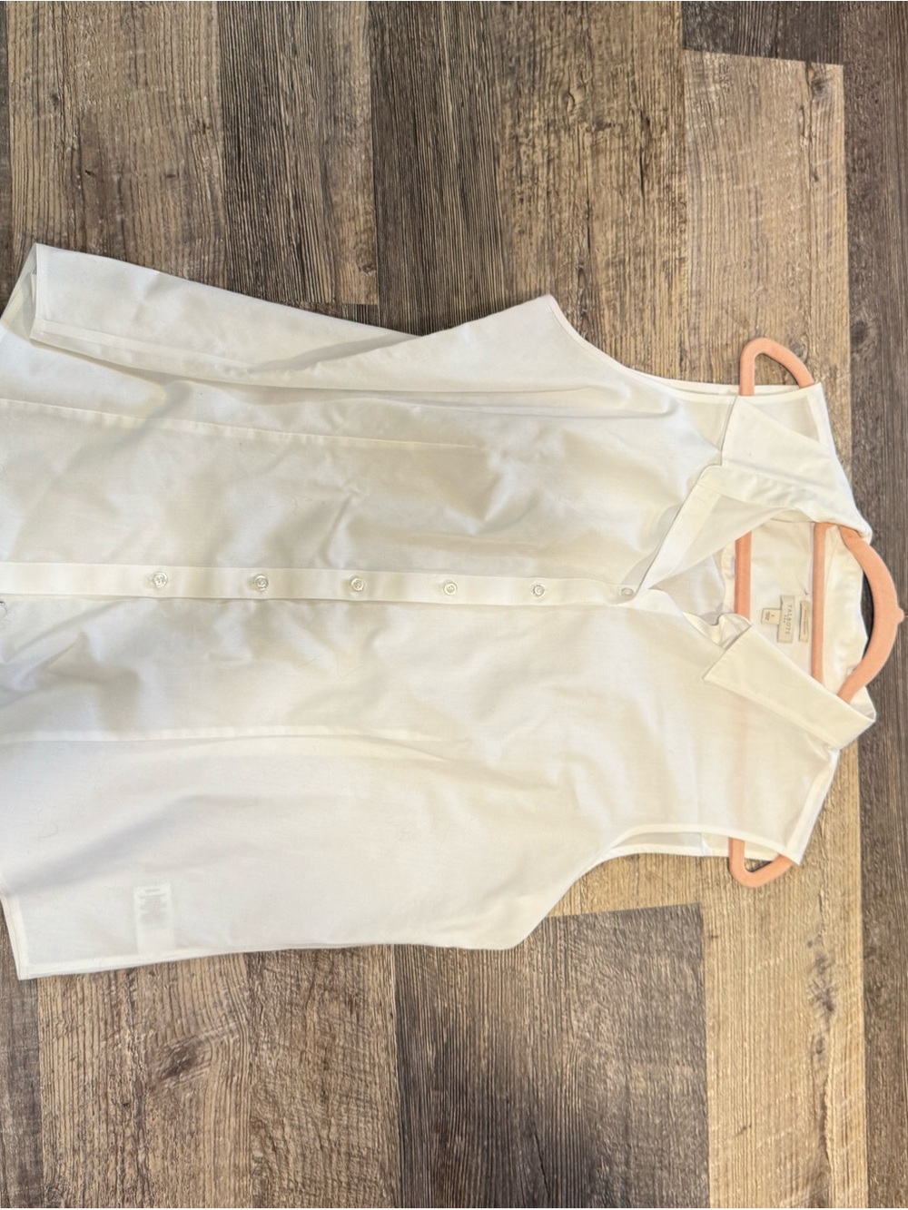 Talbots White Collared Sleeveless Top